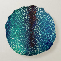 Neonblauwe mozaïekstijl boven ruw gehamerd glas