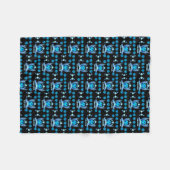 Neonblauwe Voetbal | Coole Aangepaste Cadeaus Voor Fleece Deken (Voorkant (Horizontaal))