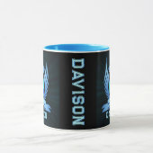Neonblauwe Voetbal | Coole Aangepaste Cadeaus Voor Mok (Midden)