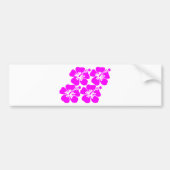 neonbloem hibiscus bumpersticker (Voorkant)