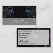 Neonbloemige romance voor tuinders en bloemisten visitekaartje (Voorkant / Achterkant)