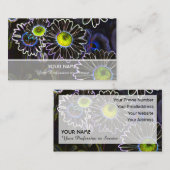 Neonbloemige romance voor tuinders en bloemisten visitekaartje (Voorkant / Achterkant)