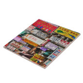 Neonborden in de straten van Hongkong Tegeltje (Zijkant)