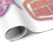  neonborden retro midden eeuw cadeaupapier (Rol Hoek)