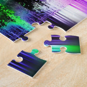 Neonbos reflecteert op water legpuzzel (Zijkant)