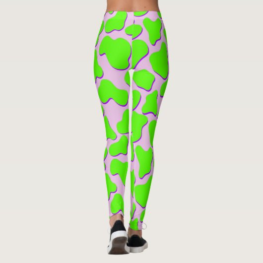 Neoncore Groene Koe Dierenprint Leggings (Achterkant)