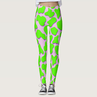 Neoncore Groene Koe Dierenprint Leggings