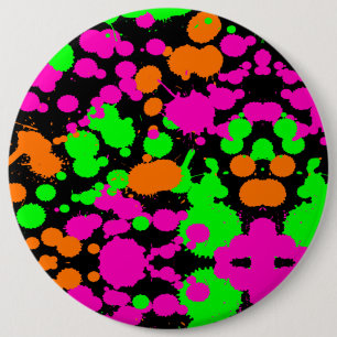 Neoncore Paint Splatter Ronde Button 6,0 Cm