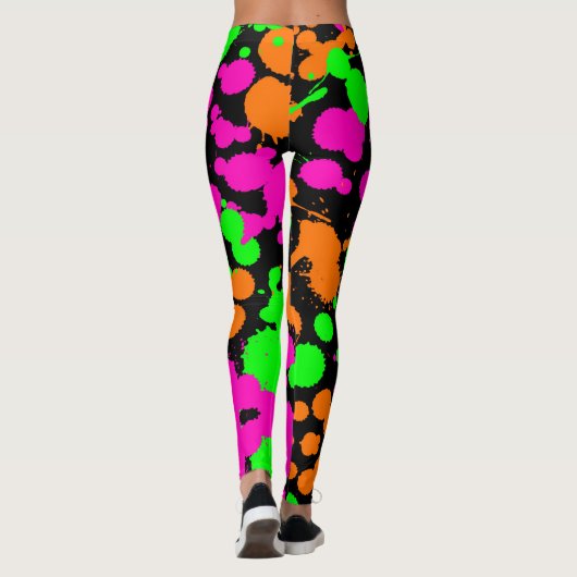 Neoncore verf splatter leggings (Achterkant)