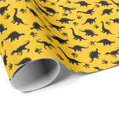 Neondinosaurussen, stedelijk grungepatroon cadeaupapier (Rol Hoek)