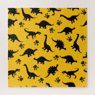Neondinosaurussen, stedelijk grungepatroon legpuzzel
