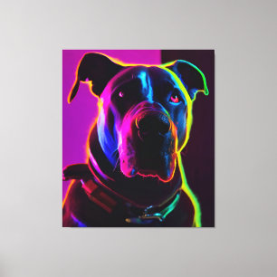 neondog canvas afdruk