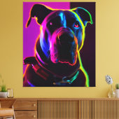 neondog canvas afdruk (Insitu (Woonkamer))