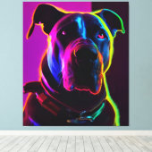 neondog canvas afdruk (Insitu (Houten vloer))