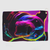 neondog golfhanddoek (Horizontaal)