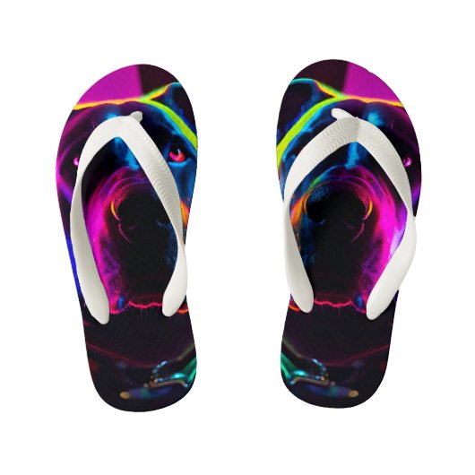 neondog kinder teenslippers (Voetbed)