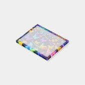 Neonfarbener Notizzettel mit Schmetterlingsmotiv Post-it® Notes (Schuin)