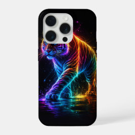 Neonfarbener Tiger iPhone 15 Pro Case