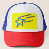 neongeel - blauw en rood WINKELSTAR | Trucker Pet (Voorkant)