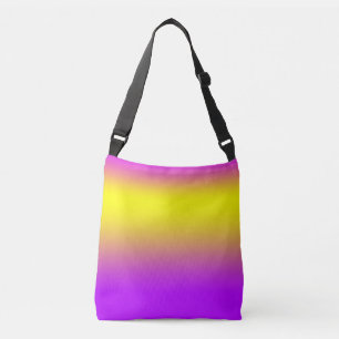 Neongloed Effect-Geel Rood transparant  Crossbody Tas