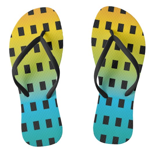 Neongloed in donkerkleurige fluorescentie 2 teenslippers (Voetbed)