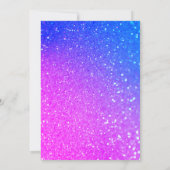 Neongloed op het donkere pools feestje kaart (Achterkant)