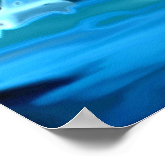 Neongloeiboom en abstracte waterval poster (Hoek)