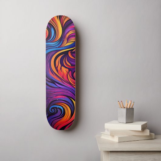 NEONGOLVEN PERSOONLIJK SKATEBOARD (Muurkunst)