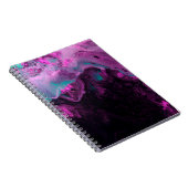 Neongroen en paars creatief schilderij, abstract notitieboek (Rechterzijde)