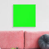 neongroen scherm, helder, effen kleuren koel canvas afdruk (Insitu (Woonkamer))