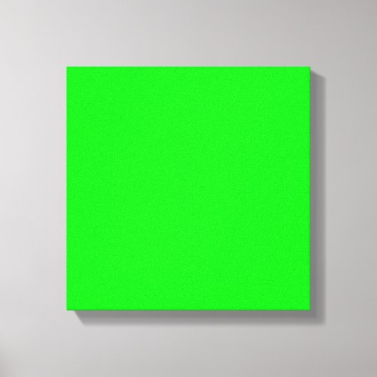 neongroen scherm, helder, effen kleuren koel canvas afdruk (Voorkant)
