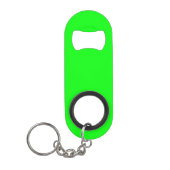 neongroen scherm, helder, effen, koel mini flessenopener (Voorkant)