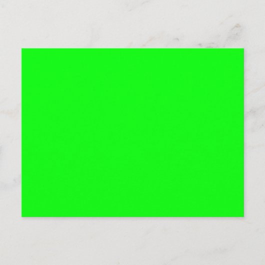 neongroen scherm, heldere, solide kleuren, koel briefkaart (Voorkant)
