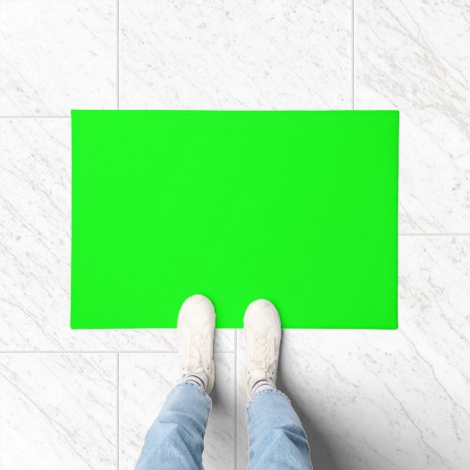 neongroen scherm, heldere, solide kleuren, koel deurmat (Binnen)