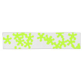 neongroen slijm grijs leuk kinder korte tafelloper (Horizontaal)