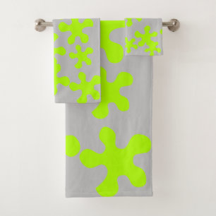 neongroen slijm grijze leuke kinderen bad handdoek