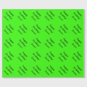 Neongroen verpakkingspapier |  tekst cadeaupapier (Vlak)