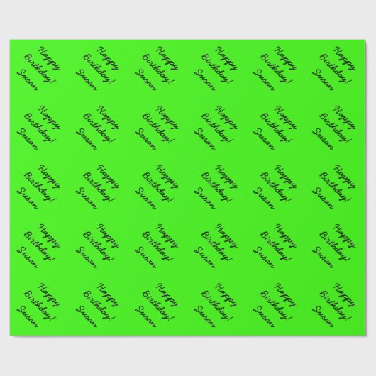 Neongroen verpakkingspapier |  tekst cadeaupapier (Vlak)