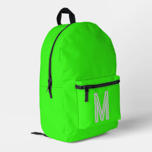 neongroen - vetgedrukt monogram bedrukte rugzak