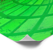 neongroene abstractie poster (Hoek)