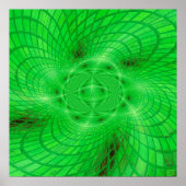 neongroene abstractie poster (Voorkant)