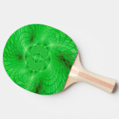 neongroene abstractie tafeltennisbatje (Zijkant)