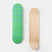 neongroene en blauwe strepen skateboard (Voorkant)