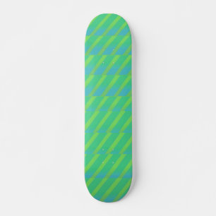 neongroene en blauwe strepen skateboard