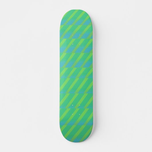 neongroene en blauwe strepen skateboard (Voorkant)