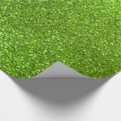 Neongroene glitter cadeaupapier (Hoek)