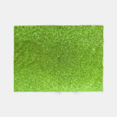 Neongroene glitter fleece deken (Voorkant (Horizontaal))