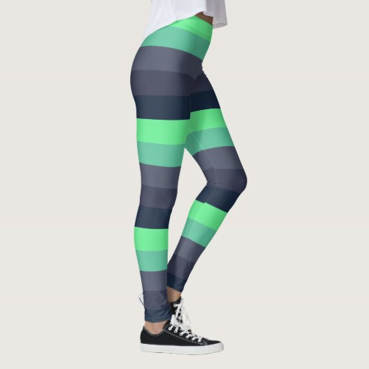 Neongroene gloeistripe Leggings (Rechts)
