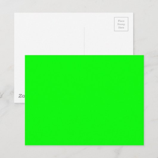 Neongroene hex 00 FF00 Briefkaart (Voorkant / Achterkant)