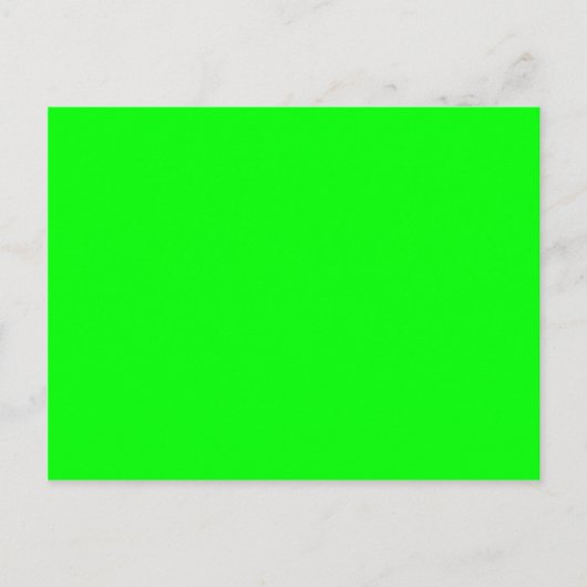 Neongroene hex 00 FF00 Briefkaart (Voorkant)